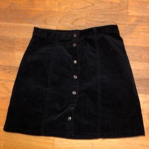 Black corduroy skirt